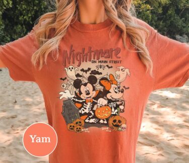 Mickey Minnie Halloween Shirt, Vintage Disney Halloween Comfort Colors T-shirt