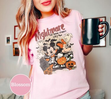 Mickey Minnie Halloween Shirt, Vintage Disney Halloween Comfort Colors T-shirt