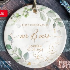 Mr and Mrs Christmas Ornament First Christmas Married Ornament 1
