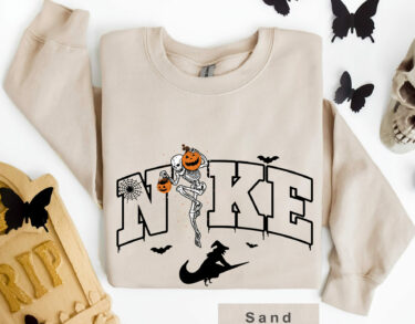 Nike Skeleton Halloween Sweatshirt, Swoosh Skeleton Halloween Shirt