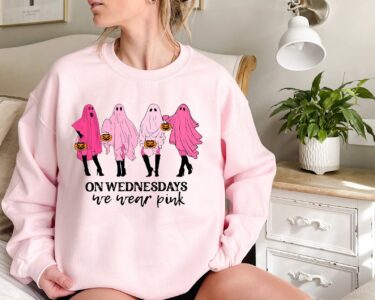 On Wednesday We Wear Pink Ghost Sweatshirt