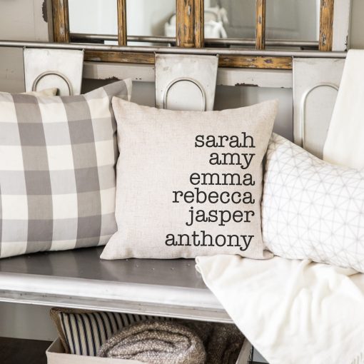 Personalized Family Name Throw Pillow