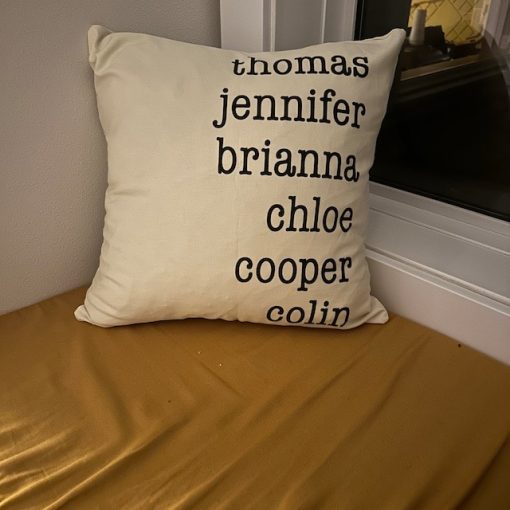 Personalized Family Name Throw Pillow