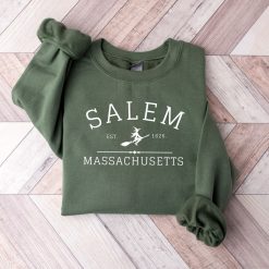 Salem Massachusetts Halloween Crewneck Sweatshirt 1