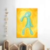 Squidward Canvas Poster Squidward Painting Print Abstract Wall Art 1