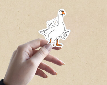 Silly Goose Sticker, Funny Goose Stickers