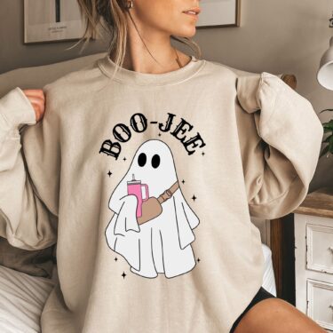 Boo Jee Ghost Halloween Crewneck Sweatshirt, Hoodie, T-shirt