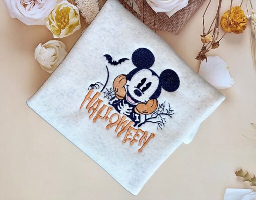 Mickey Halloween Embroidered Sweatshirt