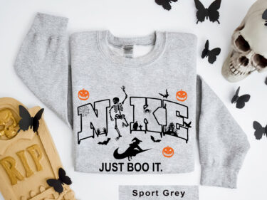 Nike Just Boo It Crewneck Sweatshirt, Funny Swoosh Just Boo It Halloween Shirt