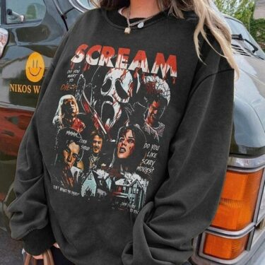 Vintage Scream Ghostface Halloween Crewneck Sweatshirt, Hoodie,T-shirt