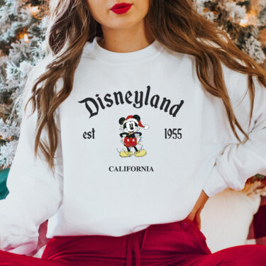 Disneyland EST 1955 California Christmas Crewneck Sweatshirt, Hoodie, T-shirt