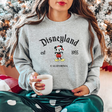 Disneyland EST 1955 California Christmas Crewneck Sweatshirt, Hoodie, T-shirt