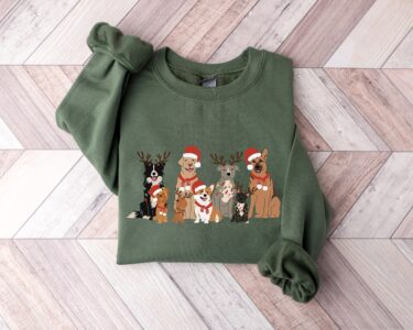 Dog Christmas Crewneck Sweatshirt, Hoodie, T-shirt