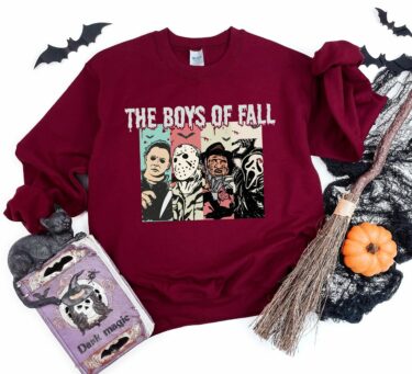 The Boys Of Fall Halloween Shirt, Horror Movie Characters Crewneck Sweatshirt, Hoodie, T-shirt