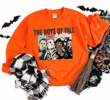 The Boys Of Fall Halloween Shirt, Horror Movie Characters Crewneck Sweatshirt, Hoodie, T-shirt