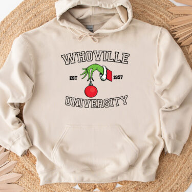 Christmas Whoville University Est 1957 Crewneck Sweatshirt, Hoodie, T-shirt