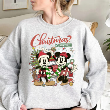 Disney Christmas On Main Street Crewneck Sweatshirt, Hoodie, T-shirt