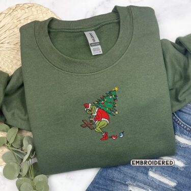 Ginchy Pine Tree Whoville Christmas Crewneck Sweatshirt, Hoodie, T-shirt