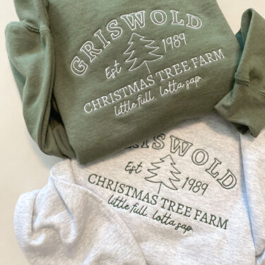 Griswold Tree Farm Christmas Embroidered Crewneck Sweatshirt, Hoodie, T-shirt