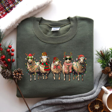 Sheep Christmas Crewneck Sweatshirt, Hoodie, T-shirt