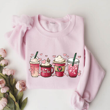Cute Valentine Coffee Crewneck Sweatshirt, Hoodie, T-shirt
