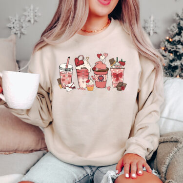 Valentine Coffee Crewneck Sweatshirt, Hoodie, T-shirt