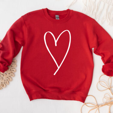 Valentine Heart Crewneck Sweatshirt, Hoodie, T-shirt