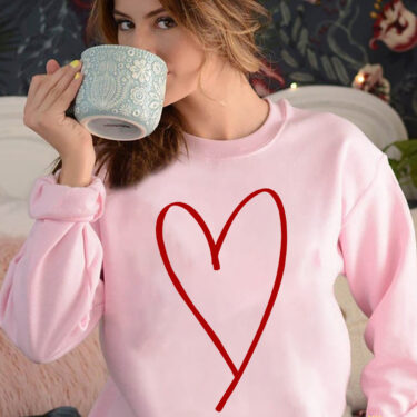 Valentine Heart Crewneck Sweatshirt, Hoodie, T-shirt
