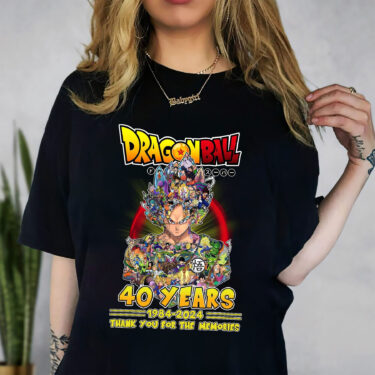 Akira Toriyama dragon ball RIP Shirt, Akira Toriyama RIP, 40 Years 1984 – 2024 Thank You For The Memories Shirt, 40 years anime T-shirt