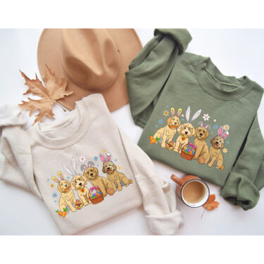 Dog Easter Sweatshirt, Easter Day Golden Retriever Shirt, Dog Lover Easter Sweatshirt, Dog Lover Gift, Golden Retriever Mom Shirt