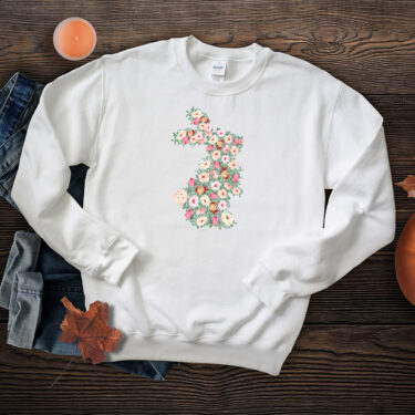 Spring Floral Bunny Sweatshirt, Easter Bunny Shirt, Easter Sweatshirt, Easter Girl, Funny Easter Shirt, Easter Gift