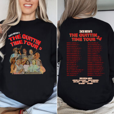 Zach Bryan The Quittin Time Tour 2024 Sweatshirt Hoodie T-shirt, Zach Bryan Concert Shirt, Country Music Tee, Gift For Fans