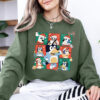 Christmas Bluey Characters Sweatshirt, Cute Bluey Family Matching Christmas Shirt, Bluey Christmas Gifts (2)